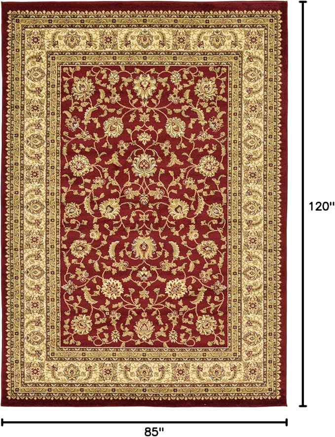 Unique Loom Voyage Collection Traditional Oriental Classic Intricate Design Area Rug (7' 0 x 10' 0 Rectangular, Red/Gold)