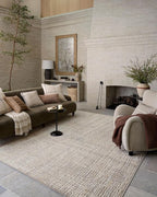 Loloi Amber Lewis Bexley Collection BEX-07 Natural/Dove 4'-0" x 6'-0" Accent Rug Neutral, Textured, Living, Bedroom, Dining, Carpet