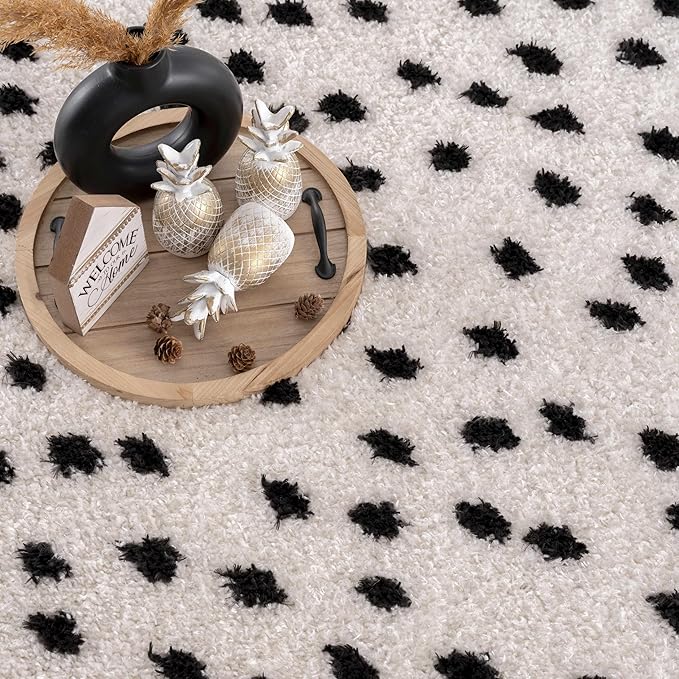 Hauteloom Cansu Hallway, Kitchen Runner Rug - Contemporary - Plush Pile - Black - 2'7" x 10'