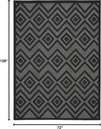 Nourison Home Versatile Charcoal Black 6' x 9' Area Rug - Easy Clean, Non Shedding, Bed Room, Living Room, Dining Room, Kitchen (6' x 9')