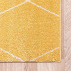 Unique Loom Trellis Frieze Collection Area Rug - Geometric (10' x 13', Yellow/ Ivory)