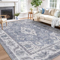 LUMI Washable Area Rug 4x6 for Living Room, Ultra Soft Stain Resistant Carpet with Non Slip Rubber Backing, Non-Shedding Low Pile Rugs for Bedroom, Dining Room, Indoor, Office
