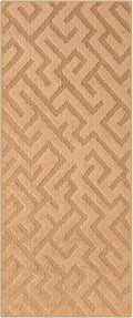 17ft Runner Rug by Custom Length - Gold Tan | Non-Slip Rubber Backed | Washable & Pet Friendly | Edge Bound