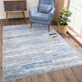 Bloom Rugs Washable Non-Slip 8' x 10' Rug - Gray/Blue/Blush Modern Abstract Area Rug for Living Room, Bedroom, Dining Room, and Kitchen - Exact Size: 8' x 10'