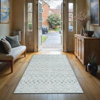 GLN Rugs Contemporary Collection - Machine Washable Area Rug, Contemporary Washable, Non Slip, Low Pile Chenille Rug, Living Room, Bedroom, Kitchen Rug (2'6" x 7' Gray 0166)