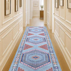 Fame Living Washable Area Rug. Modern Farmhouse. Vintage. Turkish. Bohemian. Distressed. Oriental. Traditional. Rugs for Living Room. Dining. Bedroom. Office. Entryway. Foyer. (856BlM, 2'5" x 6'5")