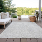 Addison Rugs Chantille ACN591 Silver 5' x 7'6" Indoor Outdoor Area Rug, Easy Clean, Machine Washable, Non Shedding, Bedroom, Living Room, Dining Room, Kitchen, Patio Rug