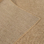 CAMILSON Easy Jute Rug 6x9, Indoor Outdoor Natural Color Farmhouse Area Rugs for Living Room Patio and Kitchen Rug, Solid Boho Woven Design, Easy-Cleaning, Washable Outside Carpet Alfombras (6 x 9)