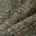 Entryway Area Rug 3x5 Green Brown Vintage Washable Office Carpet Traditional Distressed Indoor Entry Soft Non Slip Small Door Mat Retro Low Pile Thin Rug for Kitchen Laundry Bedroom