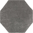 Unique Loom Solo Collection Area Rug - Calabasas (5' 3" Octagon, Gray)