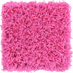 Unique Loom Solid Shag Collection Area Rug (1' Square, Taffy Pink)