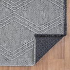 LUXE WEAVERS Modern Farmhouse Gray 5x7 Washable Area Rug, Anti-Slip Diamond Pattern Carpet