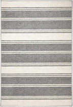 Dash & Albert Bowman Stripe Grey Machine Washable Rug, Runner-2.5 X 8 Feet, Grey Stripe Pattern