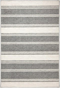 Dash & Albert Bowman Stripe Grey Machine Washable Rug, 2 X 3 Feet, Grey Stripe Pattern