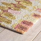 Dash and Albert Paint Chip Wool Area Rug - 3' x 5' Pastel Graphic Hand Micro Hooked Accent Rug - Durable, High Traffic Areas Hallway, Living Room, Stairs