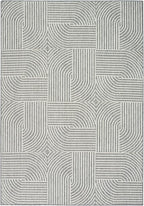 Nourison Home Textured Home Charcoal Ivory 5'3" x 7' Area Rug - Easy Clean, Non Shedding, Bed Room, Living Room, Dining Room, Kitchen (5' x 7')