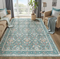 WITSHOCK Living Room Area Rugs 7x9: Soft Non-Slip Backing Washable Rugs Vintage Large Carpet for Bedroom Office Dining Room Kitchen Stain Resistant Home Decor Rug