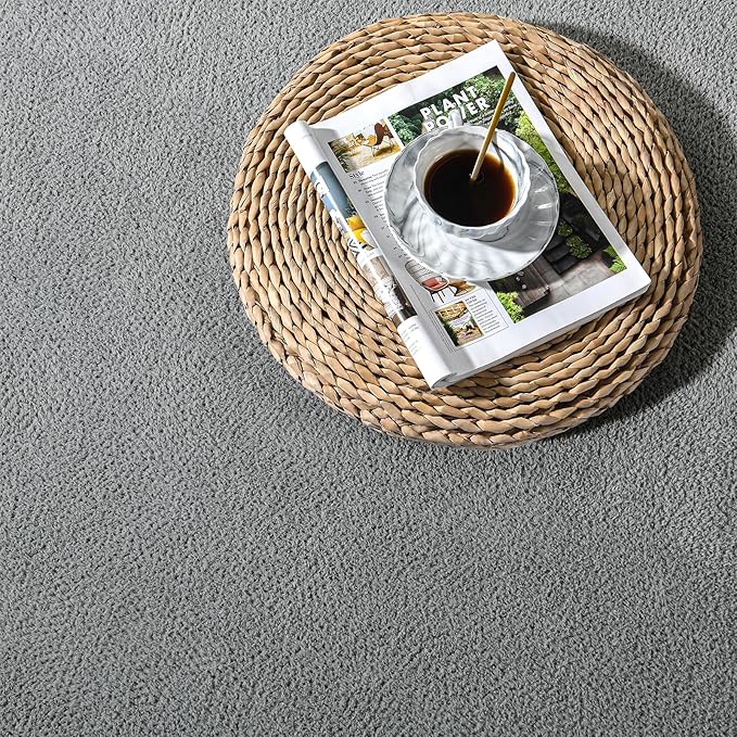 Large Area Rugs for Living Room Bedroom, 6 x 9 Ft Non-Slip Modern Area Rug, Soft Thickened Memory Foam Rug, Comfy Minimalist Indoor Carpet for Boys Girls Room Nursery Dorm Home Decor, Grey