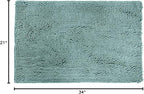 Amazon Basics Bathroom Rugs, Extra Soft Absorbent Shag Bath Rugs, Non-Slip, Quick Drying, Machine Washable, Plush Comfort for Bathroom Floor, Tub and Shower, 21" x 34", Seafoam Green