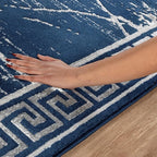 GLORY RUGS Area Rugs Marble 5x7 Navy Gray Carpet Modern Abstract Rug Living Room Dining Bedroom Rug