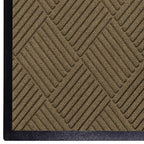 WaterHog Diamond | Commercial-Grade Entrance Mat with Rubber Border – Indoor/Outdoor, Quick Drying, Stain Resistant Door Mat (Camel, 2' x 3')