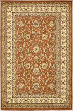 Unique Loom Voyage Collection Traditional Oriental Classic Intricate Design Area Rug (4' 0 x 6' 0 Rectangular, Terracotta/Ivory)