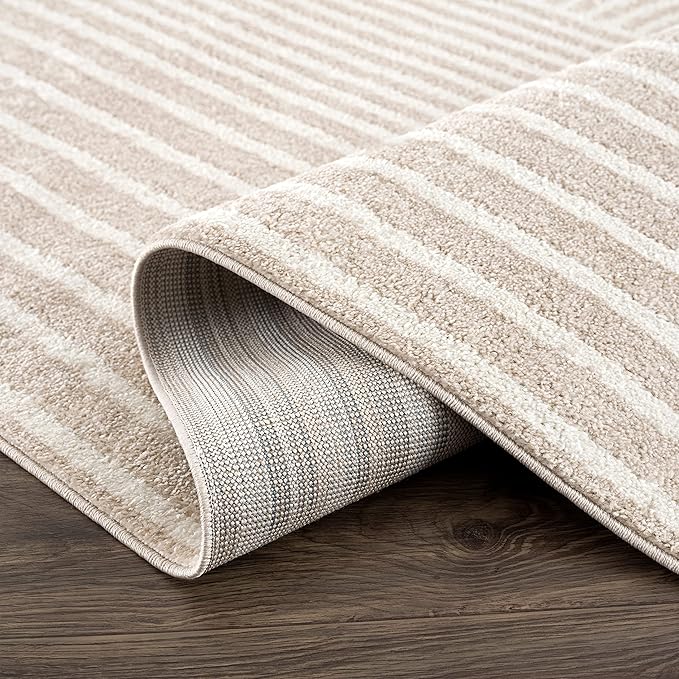 Abani Area Rug for Living Room -Nuevo 8' x 10' Beige Arch Pattern Area Rug, Soft and Durable Living Room Rug, Stain and Fade Resistant, Chic Modern Design, Pet & Kid Friendly