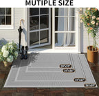 Front Door Mat 24''x71'', Drainage Heavy Duty Dirt Trapping Non-Slip Doormats, Outdoor Rubber Floor Mats, Restaurant Commercial Kitchen Industral Pool Entrance Bar Wet Area, Grey