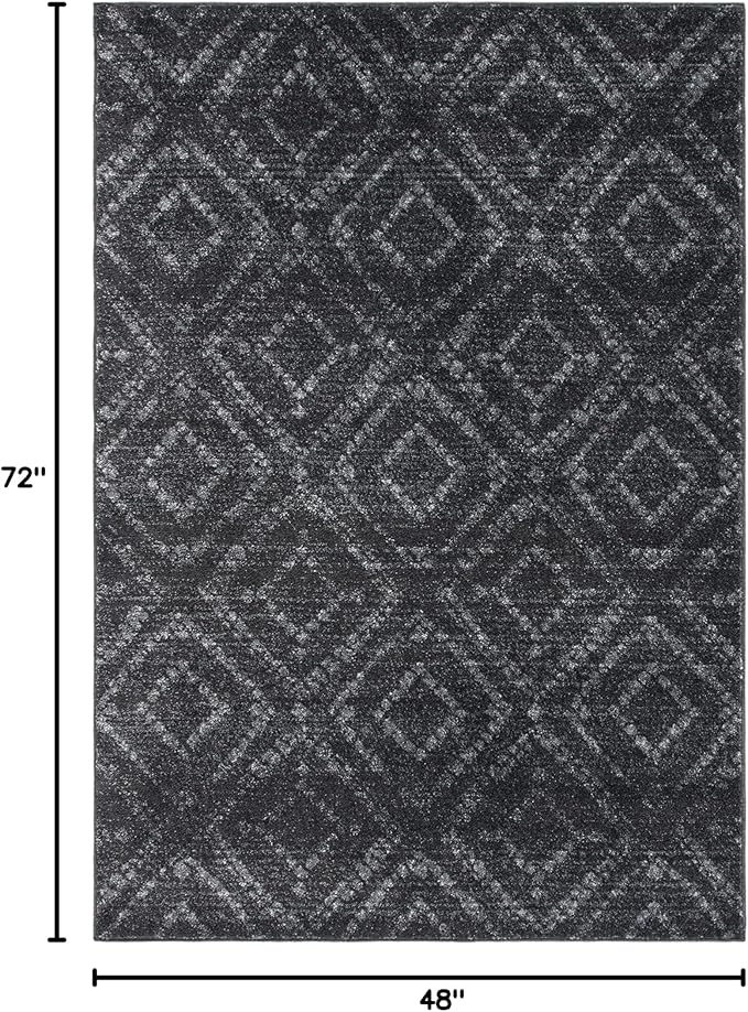 SAFAVIEH Adirondack Collection Accent Rug - 4' x 6', Dark Grey & Grey, Modern Distressed Design, Non-Shedding & Easy Care, Ideal for High Traffic Areas in Entryway, Living Room, Bedroom (ADR131F)