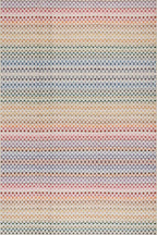Dash & Albert Poppy Multi Machine Washable Rug, 5 X 8 Feet, Multicolored Geometric Pattern