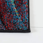 SAFAVIEH Glacier Collection Area Rug - 5'3" x 7'6", Red & Green, Modern Abstract Design, Non-Shedding & Easy Care, Ideal for High Traffic Areas in Living Room, Bedroom (GLA126Q)