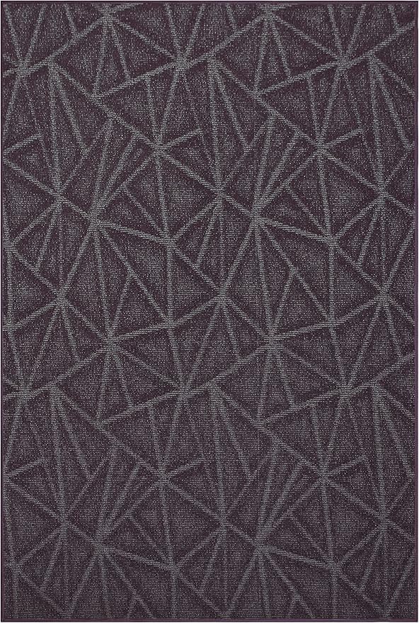 Furnish my Place Geometrical Pattern Indoor/Outdoor Refine Purple Rug, Abstract Area Rug, Home Decor Mat, Contemporary Rug for Living Room, Made in USA -3' x 5' Rectangle