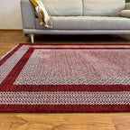Alfa Rich 3x5 Red Burgundy Washable Area Rugs for Living Room Bedroom Kitchen Dining Cotton Runner