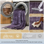 Kokia Abstract Area Rugs Washable Indoor 6x9 Rug Boho Distressed Retro Low Pile Non-Slip Non-Shedding Carpet Bedroom Living Room Dining Room, Purple Rug, Oslo Dusty