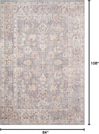 Loloi Skye Collection SKY-01 Grey/Apricot 7' x 9' Oval Area Rug