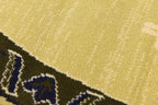 Unique Loom Taftan Collection Border Geometric Tribal Inspired Design Area Rug (8' 0 x 8' 0 Round, Gold/ Gray)