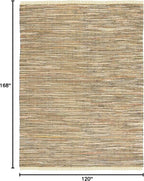 SAFAVIEH Rag Rug Collection Area Rug - 10' x 14', Yellow & Multi, Handmade Boho Stripe Cotton, Ideal for High Traffic Areas in Living Room, Bedroom (RAR121H)