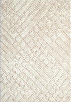 Abani Terra Cream Area Rug for Living Room, Bedroom - Rustic Modern Pattern - 8' x 10' - Durable & Easy to Clean