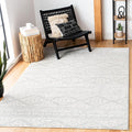 SAFAVIEH Tulum Collection Area Rug - 5'3" x 7'6", Light Grey & Ivory, Moroccan Boho Tribal Design, Non-Shedding & Easy to Clean, Ideal for Living Room, Bedroom, Dining Space (TUL272F)