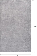JONATHAN Y Haze Solid Low-Pile Gray Indoor Area Rug 10x14, Coastal,Bohemian,Minimalist,Classic, Easy-Cleaning for Living Room,Bedroom,Kitchen,Pet Friendly,Non-Shedding (SEU100A-14)