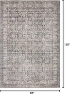 Loloi Amber Lewis Alie Collection ALE-03 Charcoal/Dove 7'-10'' x 10', .13'' Pile Height, Area Rug