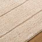 Livabliss x Our PNW Home Cascade Minimalist Striped Area Rug, 10' x 14', Taupe