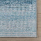 Dash & Albert Pandora Blue Machine Washable Rug, 8.5 X 11.5 Feet, Blue Abstract Pattern