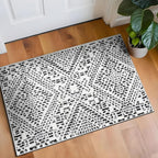 Rugshop Boho Cream Tribal Area Rug 2x3 – Modern Indoor Carpet for Living Room, Bedroom, or Entryway – Non-Shedding, Low Pile Geometric Design 2' x 3'