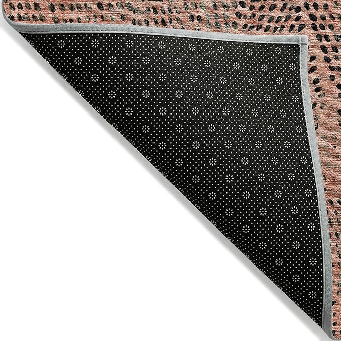 Addison Rugs Chantille ACN591 Salmon 1'8" x 2'6" Indoor Outdoor Area Rug, Easy Clean, Machine Washable, Non Shedding, Bedroom, Living Room, Dining Room, Kitchen, Patio Rug