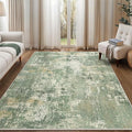 GENIMO 5x7 Area Rugs for Living Room, Machine Washable Rug Non Slip, Low Pile Ultra-Thin Lightweight Large Carpet, Abstract Modern Rugs for Bedroom, Dining Room, Office, Nursery, Olive Green