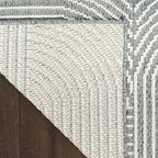 Nourison Home Textured Home Charcoal Ivory 2'3" x 7'6" Area Rug - Easy Clean, Non Shedding, Bed Room, Living Room, Dining Room, Kitchen (8' Runner)