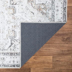 Bloom Rugs Washable Non-Slip 6' x 9' Rug - Brown/Beige/Charcoal Traditional Area Rug for Living Room, Bedroom, Dining Room, and Kitchen - Exact Size: 6' x 9'