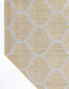 Rugs.com Lattice Frieze Collection Rug – 5' Octagon Yellow Medium Rug Perfect for Living Rooms, Kitchens, Entryways