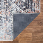 Bloom Rugs Washable Non-Slip 6' x 9' Rug - Orange/Black Traditional Area Rug for Living Room, Bedroom, Dining Room, and Kitchen - Exact Size: 6' x 9'
